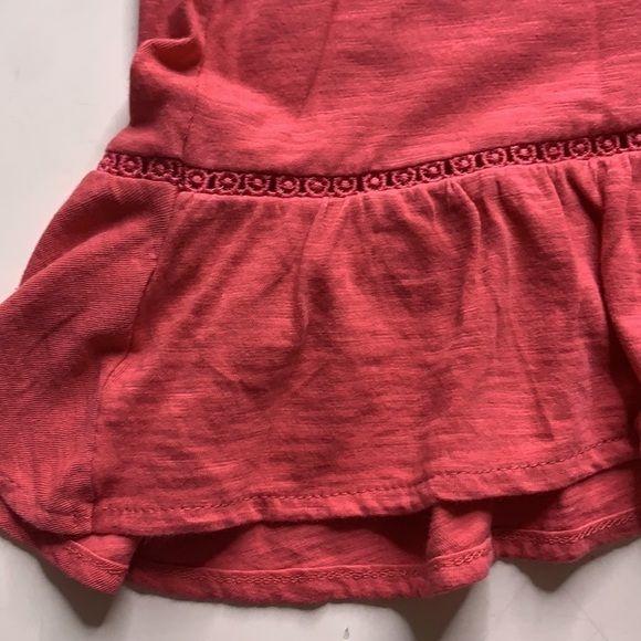 NWT Loft Coral Ruffle Rear Crochet ribbon peplum new with tags - Picture 2 of 7